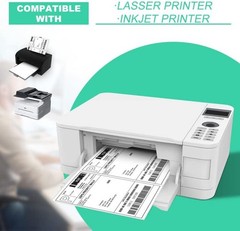 1000 8.5”x5.5” Shipping Mailing Labels Half Sheet Self Adhesive for Laser ink