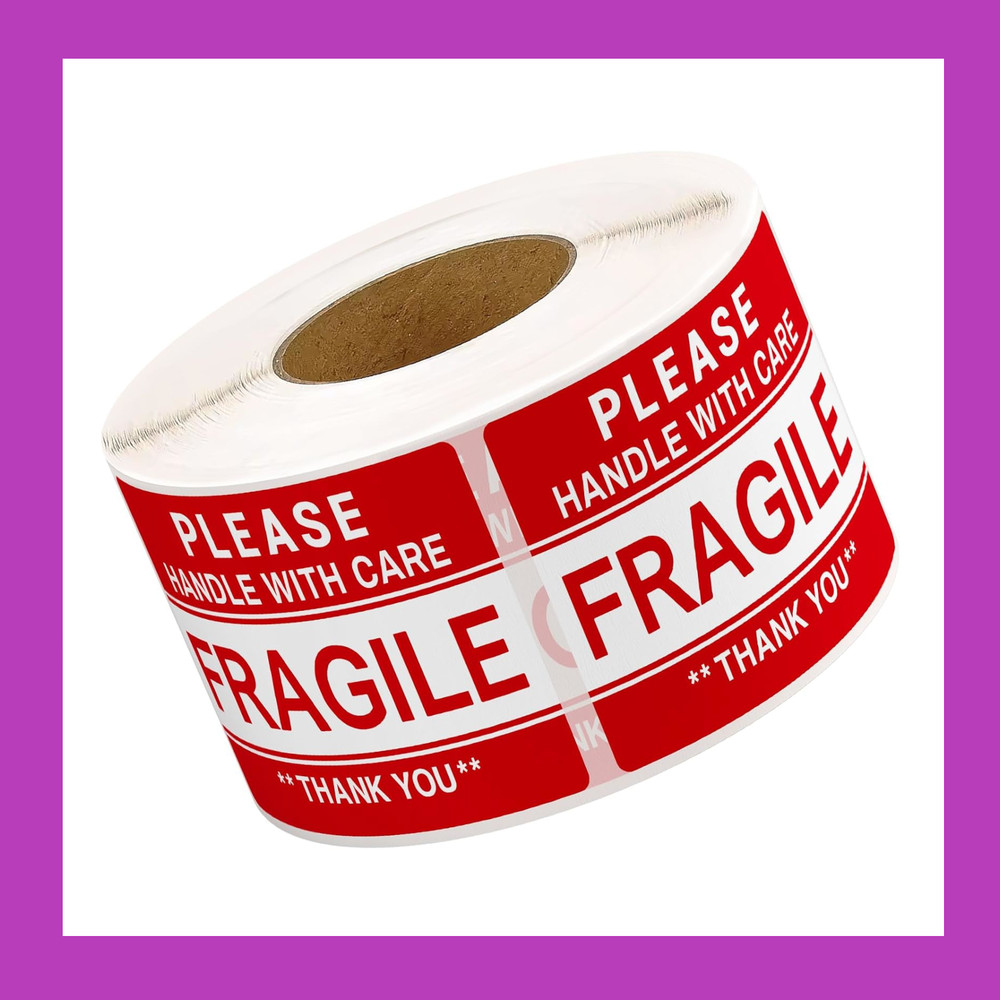 200 Brand New Unused Fragile Handle with Care Stickers!