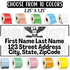 50 RETURN ADDRESS MAILING LABELS WATERPROOF 2.25″×1.25 SEALS STICKERS USA EAGLE