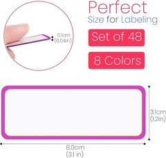 40 Pcs Magnetic Dry Erase Labels Name Plate Tags for Classroom Office Whiteboard