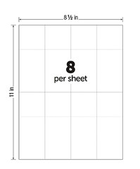 NEW 50ct White Office Depot Inkjet/Laser Shipping Labels, Rectangle, 5.5″ x 8.5″