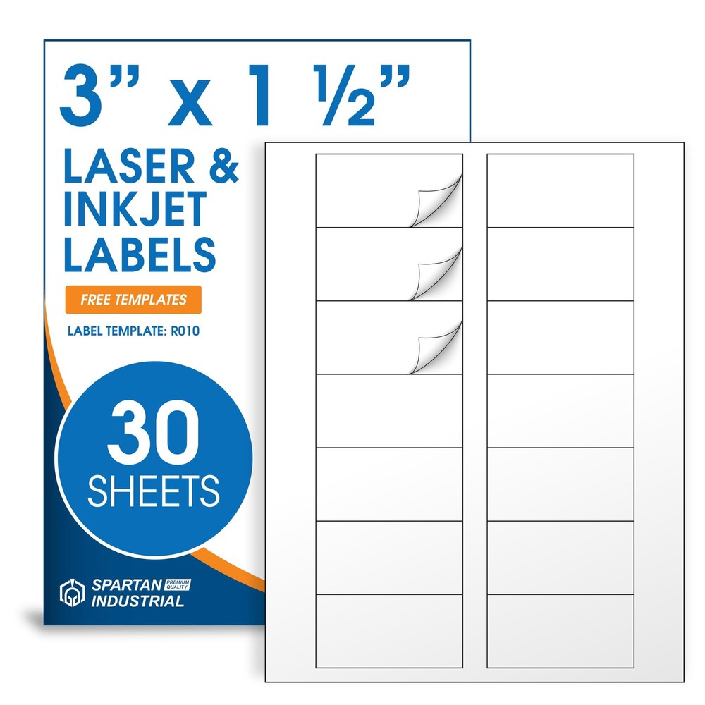 3″ X 1.5″ Matte White Printable Address Labels (30 Sheets, 420 Stickers) Mail…
