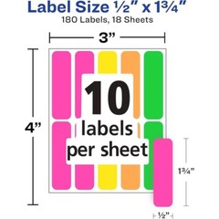 Removable Color-Coding Labels 180 Blank Stickers Organizing School Office Home