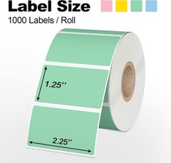 1000 White Direct Thermal Barcode Labels 2.25″ x 1.25″ for Efficient Printing