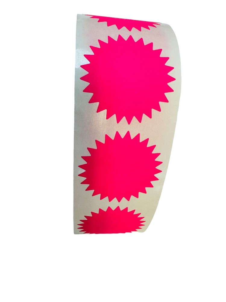 Pink STARBURST (2″) Direct Thermal Zebra Labels – 2 RLS of 700 EA