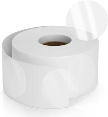 ® 1“ Transparent Circle Dot Stickers Color Coding Labels, 1000PCS 2 Rolls