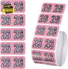 500 2026 Year Labels, 3/4 X 1-1/2 Inch File Folder Stickers Color Coded Medical