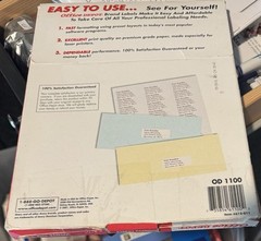 Office Depot Laser Address Mailing Labels 1″x 2 5/8″ White 3000 Count ~ Open Box