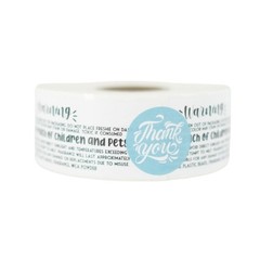 Freshie Warning Label Stickers – 350 Roll | 1.1″x3.5″ Car Freshie Supplies, Whit