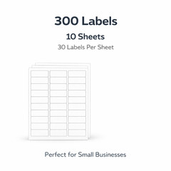 White Address Labels 1×2-5/8 Laser Printer Sheets 30/Sheet 5160 Compatible