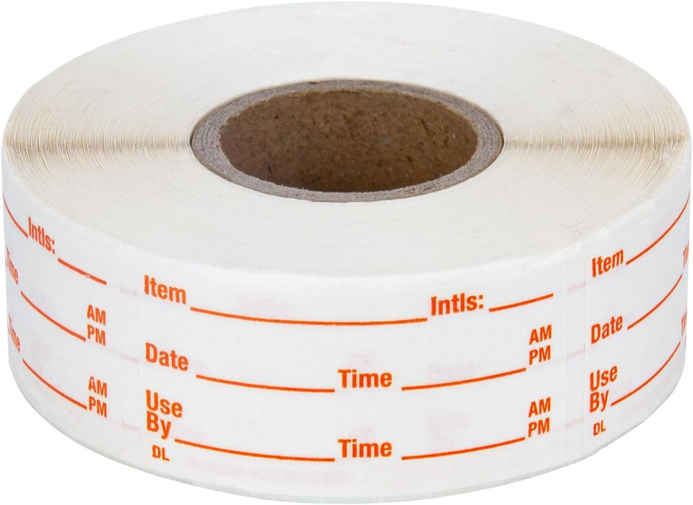 500 Stickers Use by 1 X 2 Inch Dissolvable Food Storage Labels for Containers Pr