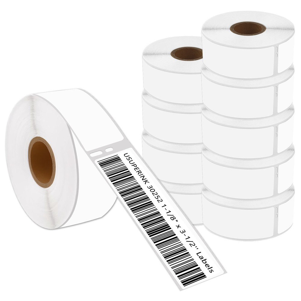 10Rolls 28mm x 89mm 350 Address Label P/R for Dymo 30252 LabelWriter 450 Turbo