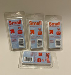 4 Packs Up & Up Self-Adhesive Labels, 2in X 4in, 36 Pack, White, Blank l Small
