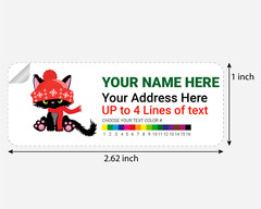 Personalized Naughty Black Cat Theme Address Labels Stickers 2.625″x01″