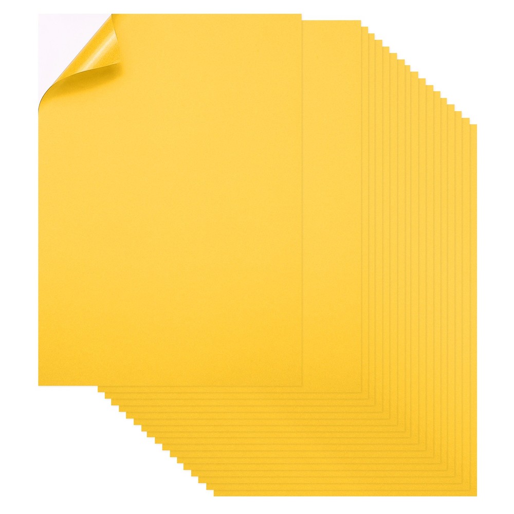 Printable Sticker Paper 25 Sheets 8″x12″ A4 Self Adhesive Deep Yellow