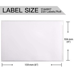 4 Rolls 220 Thermal Shipping Labels 4×6 Compatible 1744907 Dymo 4XL LabelWriter