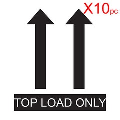 TOP LOAD ONLY ARROW Large label adhesive warning mailing sticky sticker 61x50mm