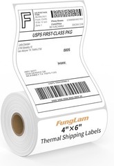Efficient 4″ x 6″ Perforated Thermal Labels – 250 Count for Easy Shipping
