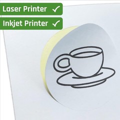 Easy Write 2 Inch Round Printable Stickers – Smooth Matte Surface, 360 Labels