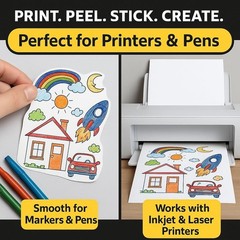 500 Sheets 3-1/3″ x 4″ 6 up Printable Sticker Paper 3000 Mailing Labels for Pack