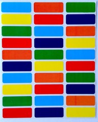 Small Sticky Labels White Rectangular Labels 1″ x 0.375 + Bonus Color Labels …