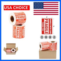 2 Rolls, 1000 Labels] 2″ x 3″ Fragile Stickers Handle with Care Warning Packi…