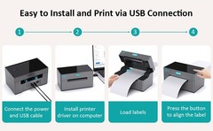 Bluetooth 4×6 Thermal Shipping Label Printer Wireless USB for E-commerce