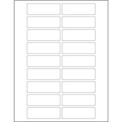 Organized Labeling: 18/Sheet – 1,800 White Rectangle 3 x 1″ Laser Labels