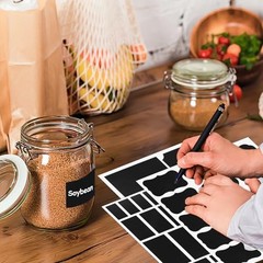 273 Pcs Labels for Jars, Waterproof Reusable Chalkboard Labels | for Food