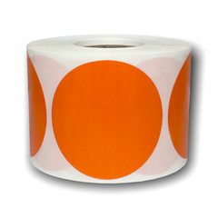 Zebra Rollo 2.5″ Round Direct Thermal (OR) Adhesive Labels 1″ Core 1RL of 500