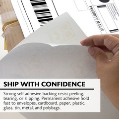 BAZIC 8.5″ X 11″ Full Sheet White Multipurpose Labels (10/Pack), pack of 24