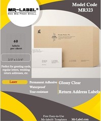 Elegant Clear Return Address Labels – 2/3″x1-3/4″ – Perfect for Inviting Mail