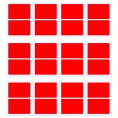 12 Sheets/Pack Color Coding Labels Rectangular Moving Labels Moving Sticker