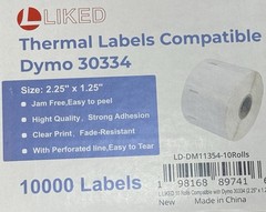 Thermal Labels Compatible W/ DYMO 30334 – (10) Rolls of 1000 Sz: 2.25″ x 1.25″