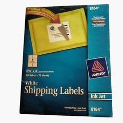 Avery 8164 White Shipping Labels Inkjet 3 X 4 Inch 119 Stickers
