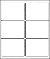 Shipping Address Amazon FBA Labels 6 Per Sheet 6 UP 4″x3.33″ 100 Sheets