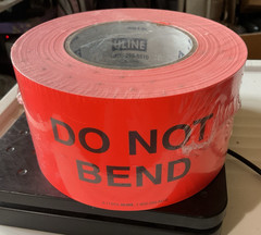 3 X 5 inch Do Not Bend Stickers Shipping Labels 1 Roll of 500 U line S-11393