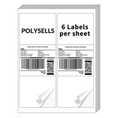 6UP Shipping Label Sheets – Address Labels Stickers for Laser Inkjet Printer