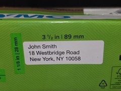 Dymo Labels LabelWriter 3-1/2″Wx1-1/8″H , 12 Rolls, White 2050768