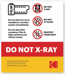 Kodak DO NOT X-RAY Mailing Stickers for Photo, Movie, & Cine Film – Pack of 25