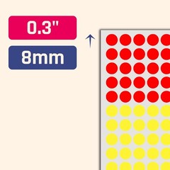 6000 Pack, 1/4 Small Colored Dot Stickers round Labels – 10 Colors