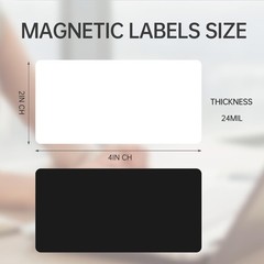 100-Pack Dry Erase Magnetic Labels – Waterproof, Eco-Friendly, Reusable Name …
