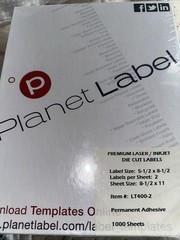 1000 Perforated Rounded Corner Shipping Labels 2 PerSheet 8.5 x 11 Self Adhesive