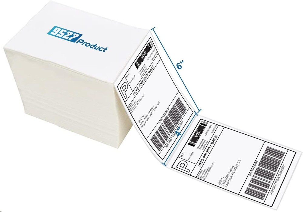 Product Fanfold 4 x 6 Direct Thermal Labels 500 Labels per Stack,1 Stack