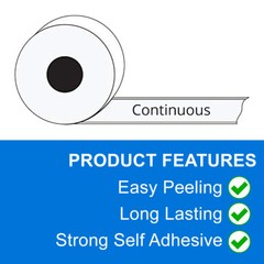 CONTINUOUS THERMAL LABELS FITS BROTHER DK22205 DK-22205 P TOUCH PRINTERS – 62mm