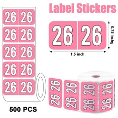 2026 Year Stickers, Waterproof File Folder Labels, Self-Adhesive Rectangle Tabs