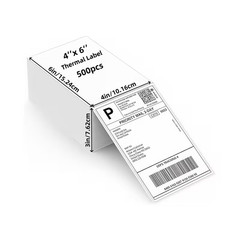 4000 Ct 4×6 Direct Thermal Shipping Labels Zfold – 500 Labels Per pack x 8 packs