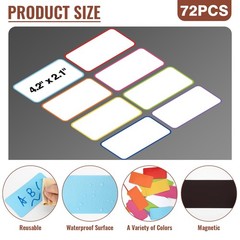 Magnetic Dry Erase Labels – 32 Pcs Reusable Writable Name Tags for Whiteboard