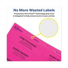 1 x 2-5/8 High-Visibility Laser Labels- Neon Yellow Printable Sticker, 30 Labels