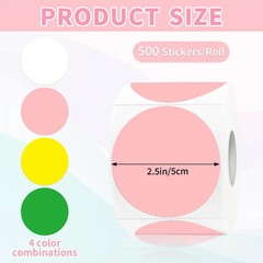 2400Pcs 2 Inch Thermal Stickers 4 Rolls Barcode Shipping Printer Labels